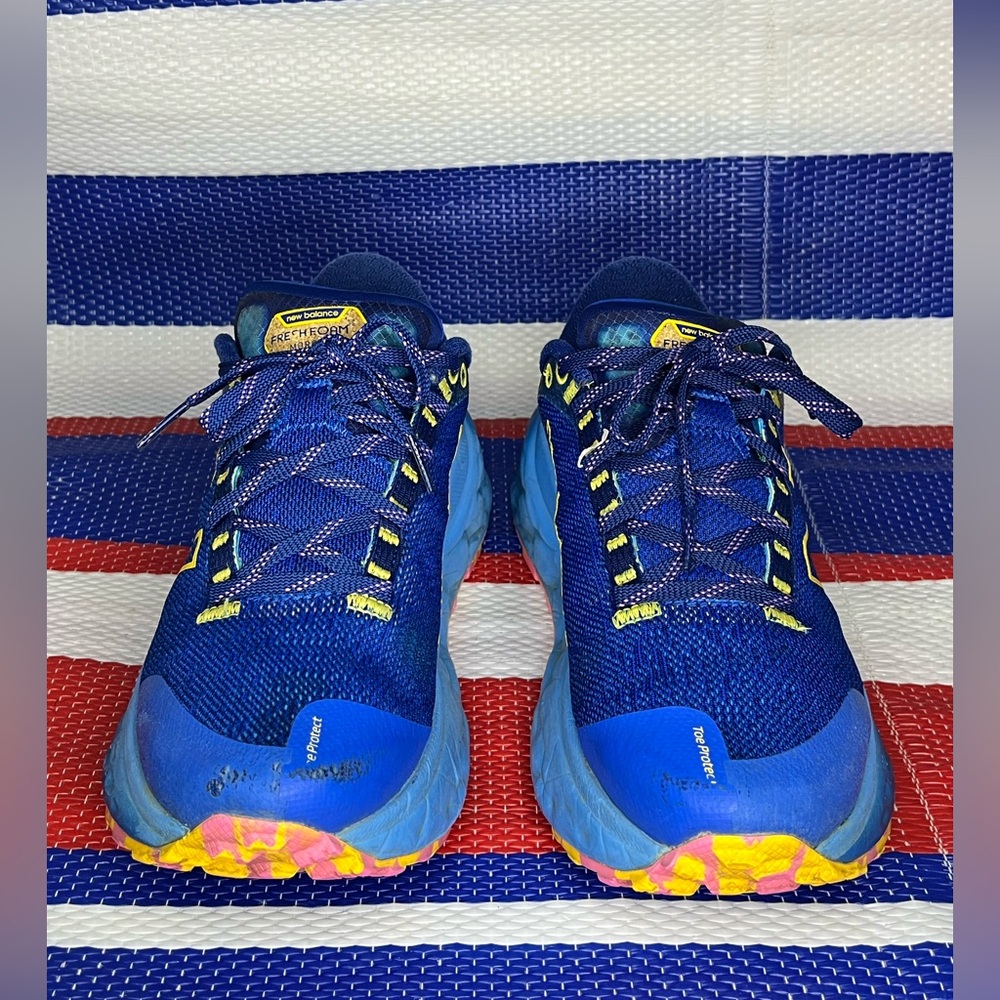 New Balance Fresh Foam X More Trail v2 Vibram Sole Blue Vibrant Pink Size 7.5 - Picture 11 of 15